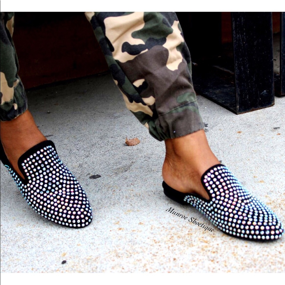 Blinged Mule Back Out Flats - Picture 4 of 4